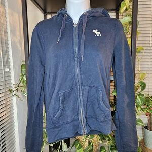Abercrombie & Fitch Navy Blue Hoodie Jacket